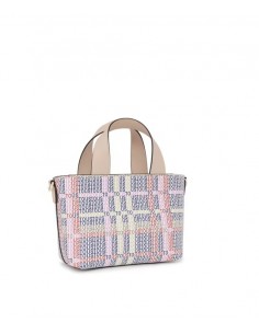 Capazo pequeño beige y rojo... 2